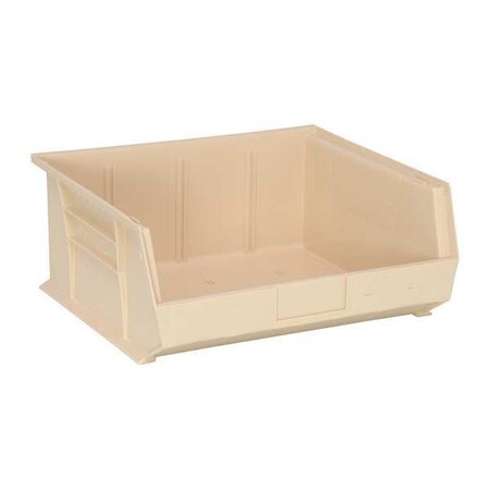 Hang & Stack Storage Bin, Polypropylene, Ivory, 7 in H, 16 1/2 in W, 14 3/4 in L MPN:QUS250IV