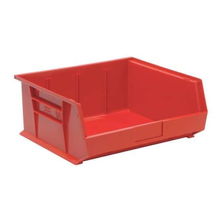 Hang & Stack Storage Bin, Polypropylene, Red, 7 in H, 16 1/2 in W, 14 3/4 in L MPN:QUS250RD