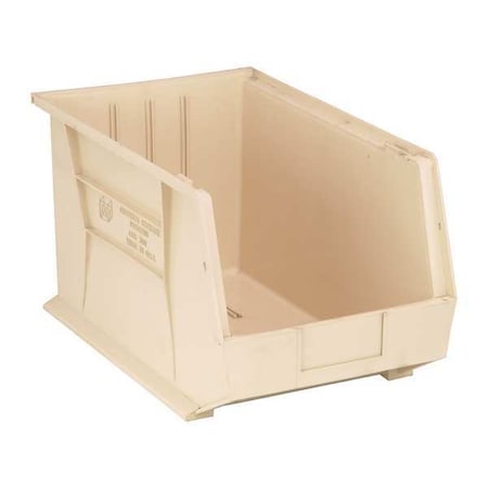 Hang & Stack Storage Bin, Polypropylene, Ivory, 10 in H, 11 in W, 18 in L MPN:QUS260IV