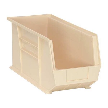 Hang & Stack Storage Bin, Polypropylene, Ivory, 9 in H, 8 1/4 in W, 18 in L MPN:QUS265IV