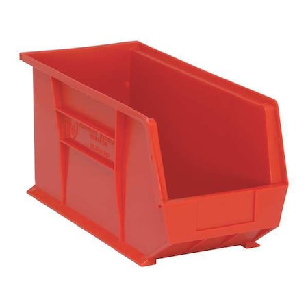 Hang & Stack Storage Bin, Polypropylene, Red, 9 in H, 8 1/4 in W, 18 in L MPN:QUS265RD