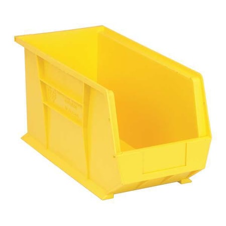 Hang & Stack Storage Bin, Polypropylene, Yellow, 9 in H, 8 1/4 in W, 18 in L MPN:QUS265YL