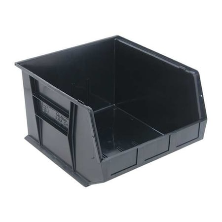 Hang & Stack Storage Bin, Polypropylene, Black, 11 in H, 16 1/2 in W, 18 in L MPN:QUS270CO
