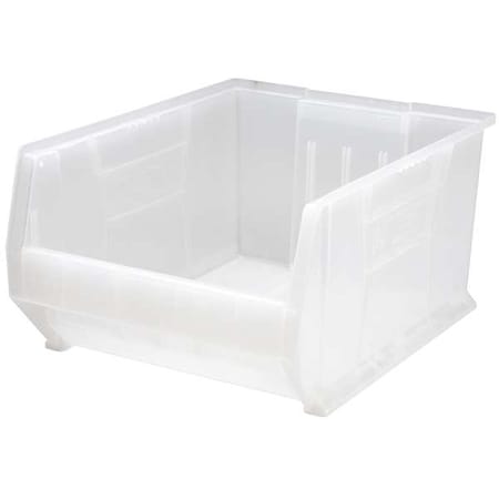Storage Bin, Polypropylene, Clear, 12 in H, 18 1/4 in W, 23 7/8 in L MPN:QUS955CL