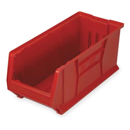 Storage Bin, Polypropylene/Polyethylene, Red, 10 in H, 11 in W, 29 7/8 in L MPN:QUS973RD
