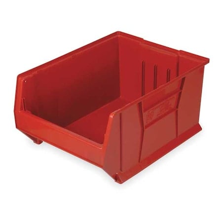 Storage Bin, Polypropylene/Polyethylene, Red, 12 in H, 18 1/4 in W, 29 7/8 in L MPN:QUS975RD