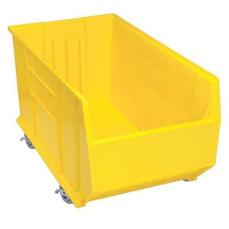 Mobile Storage Bin, Polypropylene, Yellow, 17 1/2 in H, 19 7/8 in W, 35 7/8 in L MPN:QUS996MOBYL