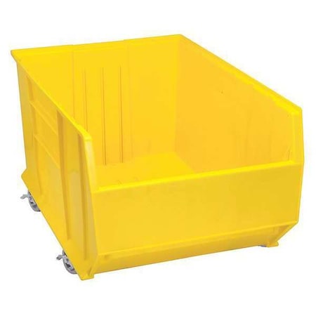 Mobile Storage Bin, Polypropylene, Yellow, 17 1/2 in H, 23 7/8 in W, 35 7/8 in L MPN:QUS998MOBYL