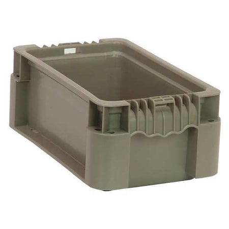 Solid & Stackable Straight Wall Storage Container, 0.7 gal, 12 in L x 7-1/2 in W x 5 in H, Gray MPN:RSO1207-5