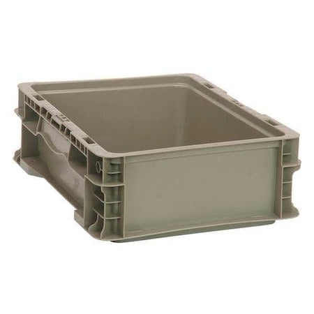 Solid & Stackable Straight Wall Storage Container, 2.2 gal, 12 in L x 15 in W x 5 in H, Gray MPN:RSO1215-5
