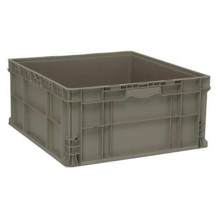 Solid & Stackable Straight Wall Storage Container, 26.2 gal, 24 in L x 22-1/2 in W x 11 in H, Gray MPN:RSO2422-11