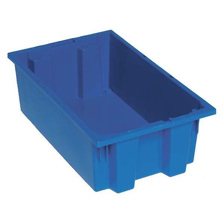 Stack & Nest Storage Container, 3.7 gal, 18 in L x 11 in W x 6 in H, Blue, Polyethylene MPN:SNT180BL
