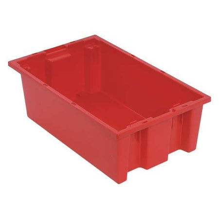 Stack & Nest Storage Container, 3.7 gal, 18 in L x 11 in W x 6 in H, Red, Polyethylene MPN:SNT180RD