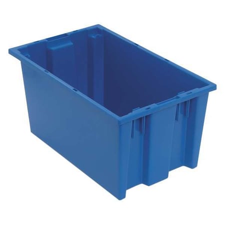 Stack & Nest Storage Container, 5.7 gal, 18 in L x 11 in W x 9 in H, Blue, Polyethylene MPN:SNT185BL