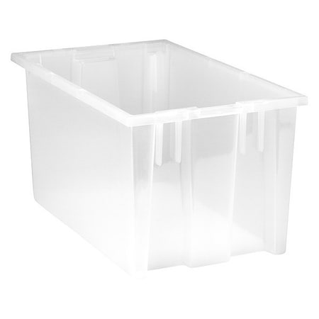 Stack & Nest Storage Container, 5.7 gal, 18 in L x 11 in W x 9 in H, Clear, Polypropylene MPN:SNT185CL