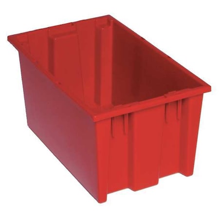 Stack & Nest Storage Container, 5.7 gal, 18 in L x 11 in W x 9 in H, Red, Polyethylene MPN:SNT185RD