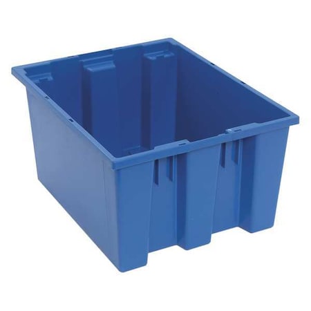 Stack & Nest Storage Container, 9 gal, 19-1/2 in L x 15-1/2 in W x 10 in H, Blue, Polyethylene MPN:SNT190BL