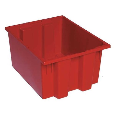 Stack & Nest Storage Container, 9 gal, 19-1/2 in L x 15-1/2 in W x 10 in H, Red, Polyethylene MPN:SNT190RD