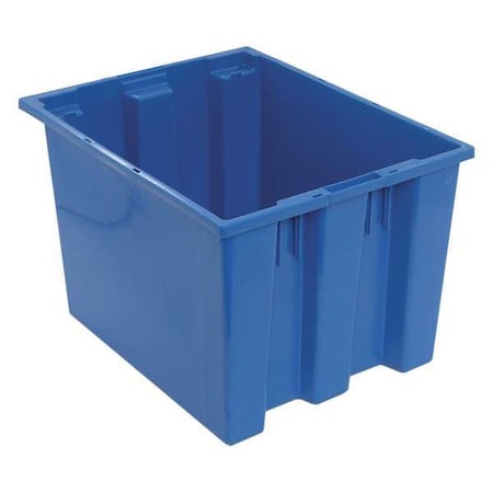 Stack & Nest Storage Container, 12.7 gal, 19-1/2 in L x 15-1/2 in W x 13 in H, Blue, Polypropylene MPN:SNT195BL