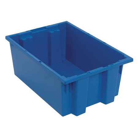 Stack & Nest Storage Container, 6 gal, 19-1/2 in L x 13-1/2 in W x 8 in H, Blue, Polyethylene MPN:SNT200BL