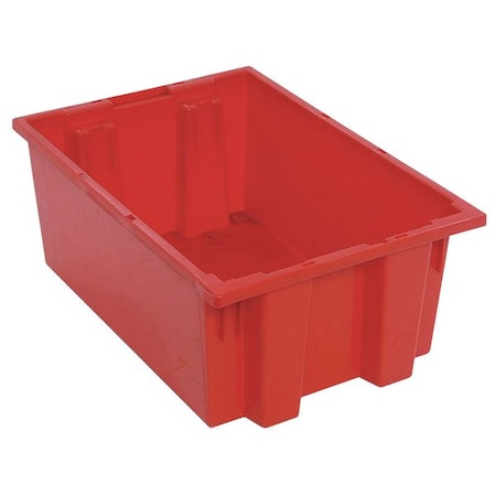 Stack & Nest Storage Container, 6 gal, 19-1/2 in L x 13-1/2 in W x 8 in H, Red, Polyethylene MPN:SNT200RD