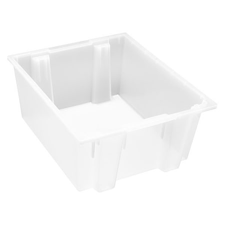 Stack & Nest Storage Container, 15 gal, 23-1/2 in L x 19-1/2 in W x 10 in H, Clear, Polypropylene MPN:SNT225CL