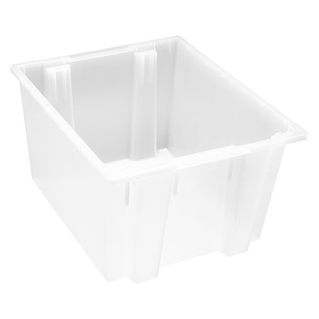 Stack & Nest Storage Container, 19.4 gal, 23-1/2 in L x 19-1/2 in W x 13 in H, Clear, Polypropylene MPN:SNT230CL