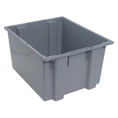 Stack & Nest Storage Container, 19.4 gal, 23-1/2 in L x 19-1/2 in W x 13 in H, Gray, Polyethylene MPN:SNT230GY