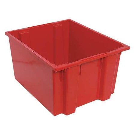 Stack & Nest Storage Container, 19.4 gal, 23-1/2 in L x 19-1/2 in W x 13 in H, Red, Polyethylene MPN:SNT230RD