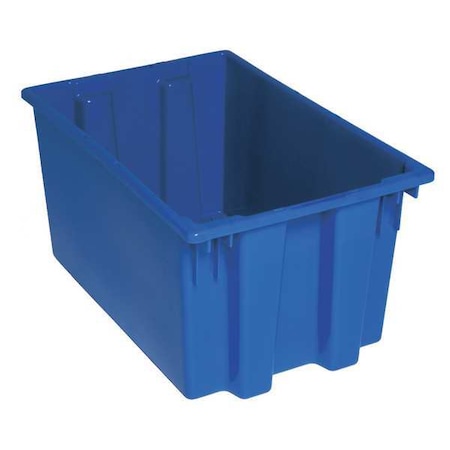 Stack & Nest Storage Container, 12.7 gal, 23-1/2 in L x 19-1/2 in W x 12 in H, Blue, Polyethylene MPN:SNT240BL