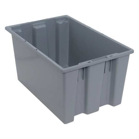 Stack & Nest Storage Container, 12.7 gal, 23-1/2 in L x 15-1/2 in W x 12 in H, Gray, Polyethylene MPN:SNT240GY