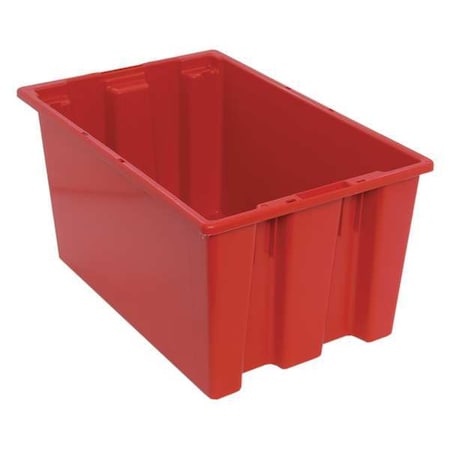 Stack & Nest Storage Container, 12.7 gal, 23-1/2 in L x 19-1/2 in W x 12 in H, Red, Polyethylene MPN:SNT240RD