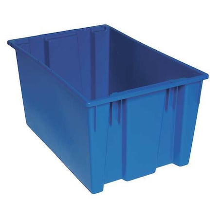 Stack & Nest Storage Container, 27.7 gal, 29-1/2 in L x 19-1/2 in W x 15 in H, Blue, Polyethylene MPN:SNT300BL