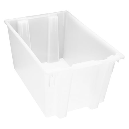 Stack & Nest Storage Container, 27.7 gal, 29-1/2 in L x 19-1/2 in W x 15 in H, Clear, Polypropylene MPN:SNT300CL
