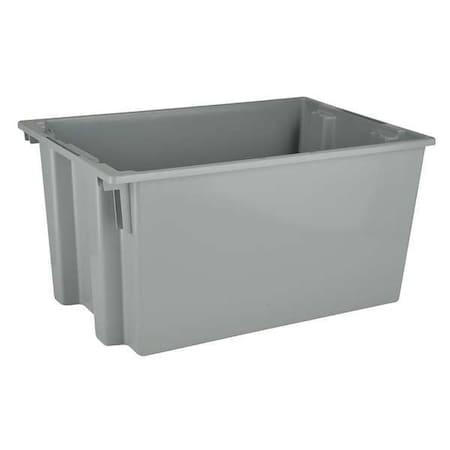 Stack & Nest Storage Container, 27.7 gal, 29-1/2 in L x 19-1/2 in W x 15 in H, Gray, Polyethylene MPN:SNT300GY