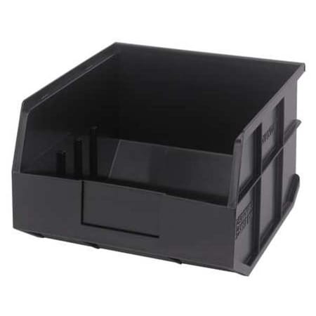 Shelf Storage Bin, Polypropylene, Black, 7 in H, 11 in W, 12 in L MPN:SSB425BK