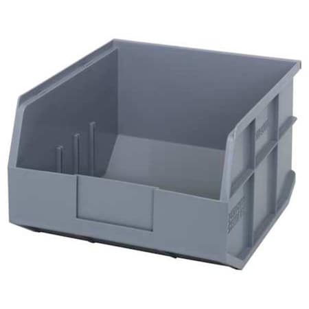 Shelf Storage Bin, Polypropylene, Gray, 7 in H, 11 in W, 12 in L MPN:SSB425GY