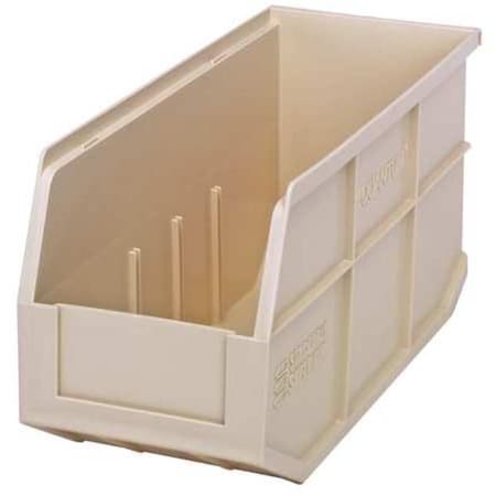 Shelf Storage Bin, Polypropylene, Ivory, 7 in H, 6 in W, 14 in L MPN:SSB441IV