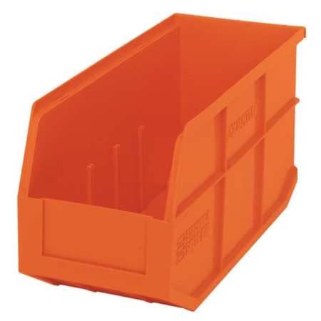 Shelf Storage Bin, Polypropylene, Orange, 7 in H, 6 in W, 14 in L MPN:SSB441OR