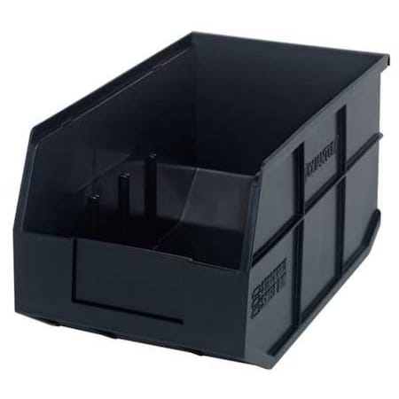 Shelf Storage Bin, Polypropylene, Black, 7 in H, 8 1/4 in W, 14 in L MPN:SSB443BK