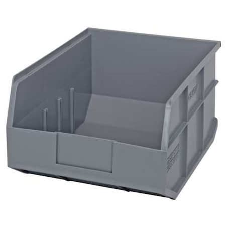 Shelf Storage Bin, Polypropylene, Gray, 7 in H, 11 in W, 14 in L MPN:SSB445GY