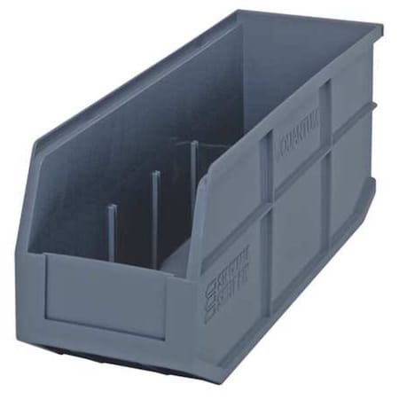 Shelf Storage Bin, Polypropylene, Gray, 7 in H, 6 in W, 18 in L MPN:SSB461GY