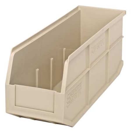 Shelf Storage Bin, Polypropylene, Ivory, 7 in H, 6 in W, 18 in L MPN:SSB461IV