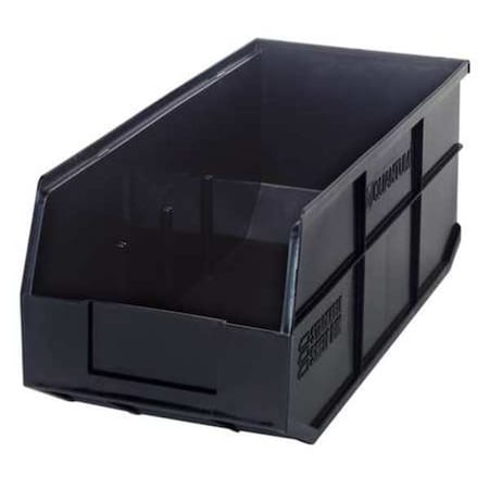 Shelf Storage Bin, Polypropylene, Black, 7 in H, 8 1/4 in W, 18 in L MPN:SSB463BK