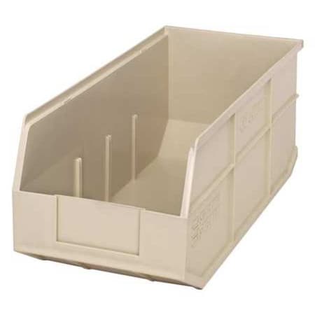 Shelf Storage Bin, Polypropylene, Ivory, 7 in H, 8 1/4 in W, 18 in L MPN:SSB463IV