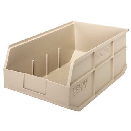 Shelf Storage Bin, Polypropylene, Ivory, 7 in H, 11 in W, 18 in L MPN:SSB465IV