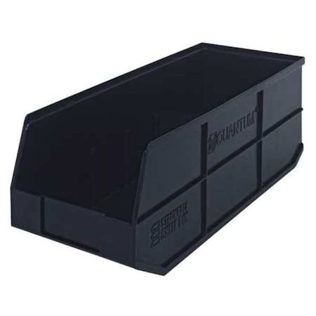 Shelf Storage Bin, Polypropylene, Black, 7 in H, 8 1/4 in W, 20 1/2 in L MPN:SSB483BK
