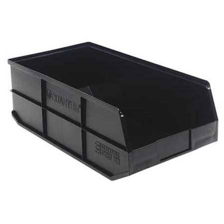 Shelf Storage Bin, Polypropylene, Black, 7 in H, 11 in W, 20 1/2 in L MPN:SSB485BK