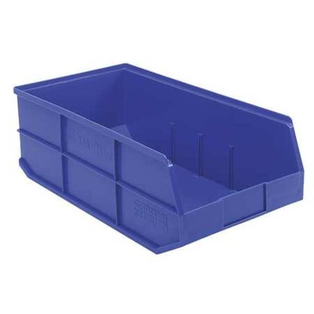 Shelf Storage Bin, Polypropylene, Blue, 7 in H, 11 in W, 20 1/2 in L MPN:SSB485BL