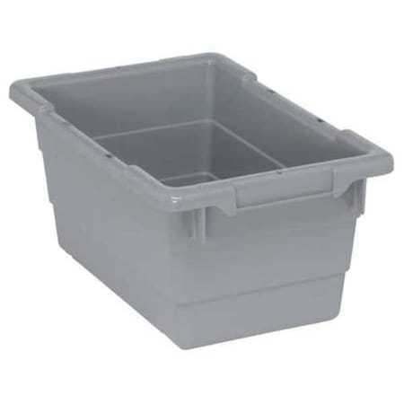 Cross Stack Storage Container, 3.9 gal, 17-1/4 in L x 11 in W x 8 in H, Gray, Polypropylene MPN:TUB1711-8GY